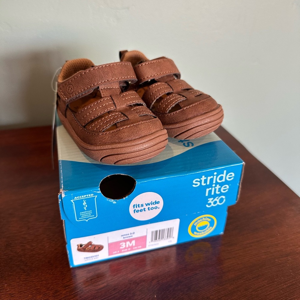 Stride Rite 360 Brown Kids Sandals